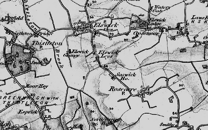 Old map of Elswick Leys in 1896