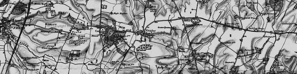 Old map of Eltisley in 1898