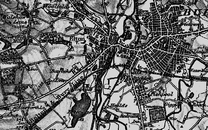 Old map of Elton in 1896