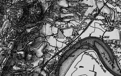 Old map of Elton in 1896