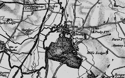 Old map of Elton in 1898