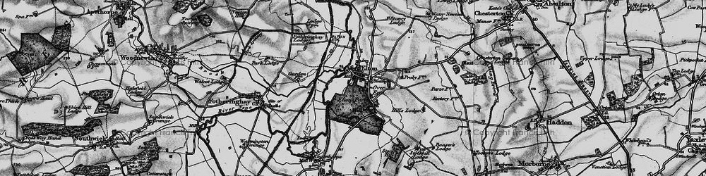 Old map of Elton in 1898