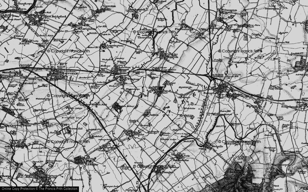 Old Map of Elton on the Hill, 1899 in 1899