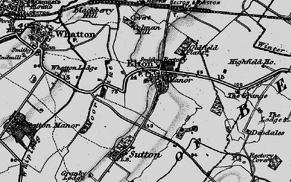 Old map of Elton on the Hill in 1899