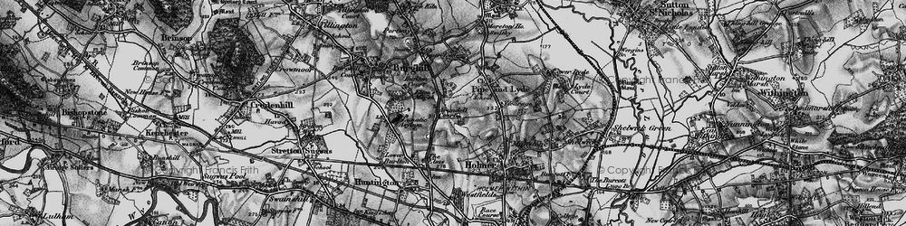 Old map of Elton's Marsh in 1898