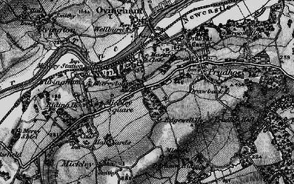 Old map of Eltringham in 1898