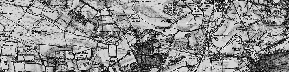 Old map of Barrow Clump Buildings in 1898