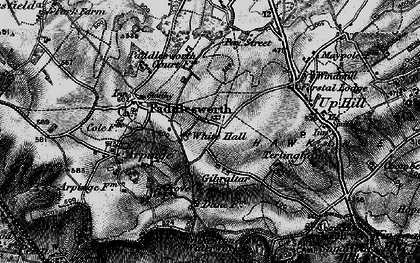 Old map of White Hall in 1895