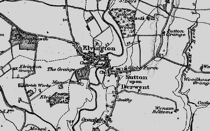 Old map of Elvington in 1898