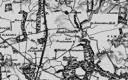 Old map of Amerston Hill in 1898