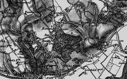 Old map of Emmer Green in 1895