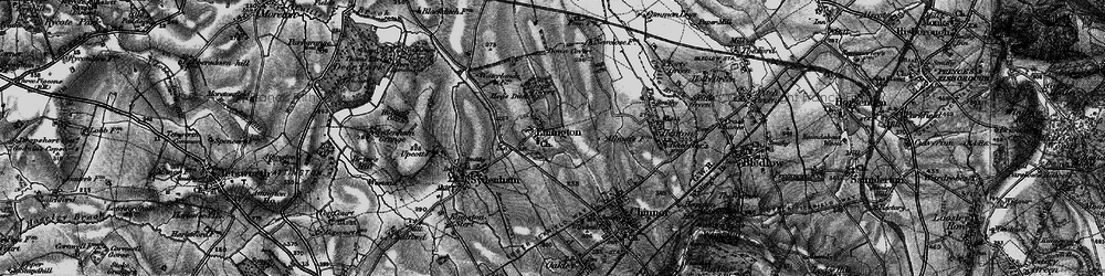 Old map of Emmington in 1895