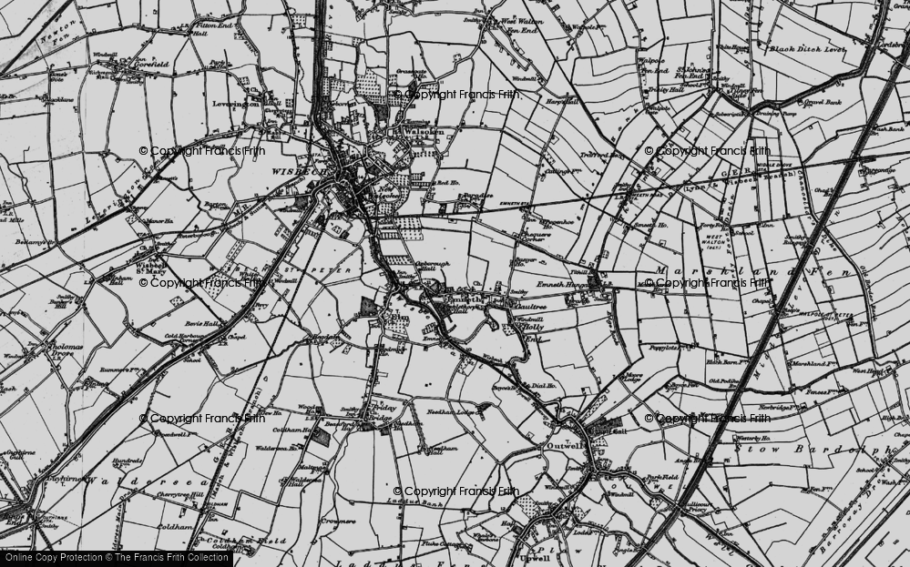 Old Map of Historic Map covering Inglethorpe Manor in 1898