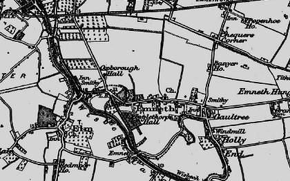 Old map of Inglethorpe Manor in 1898