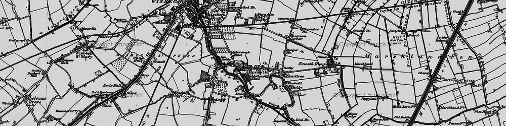 Old map of Emneth in 1898