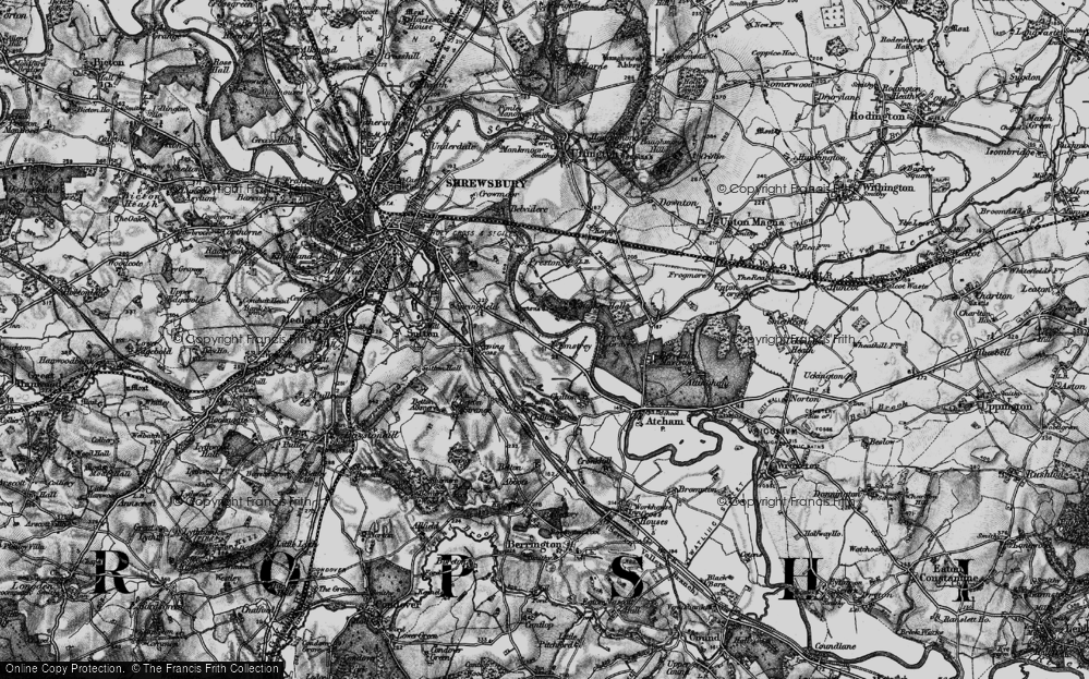 Old Map of Historic Map covering Berwick Grove in 1899