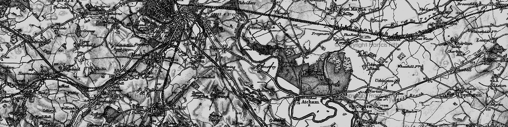 Old map of Emstrey in 1899