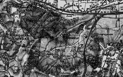 Old map of Enborne in 1895
