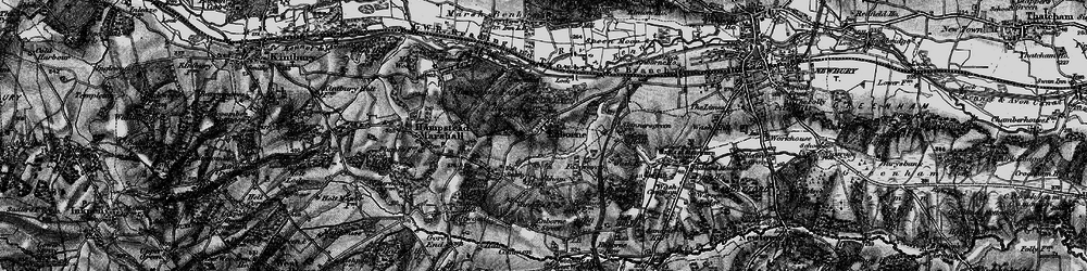 Old map of Enborne in 1895