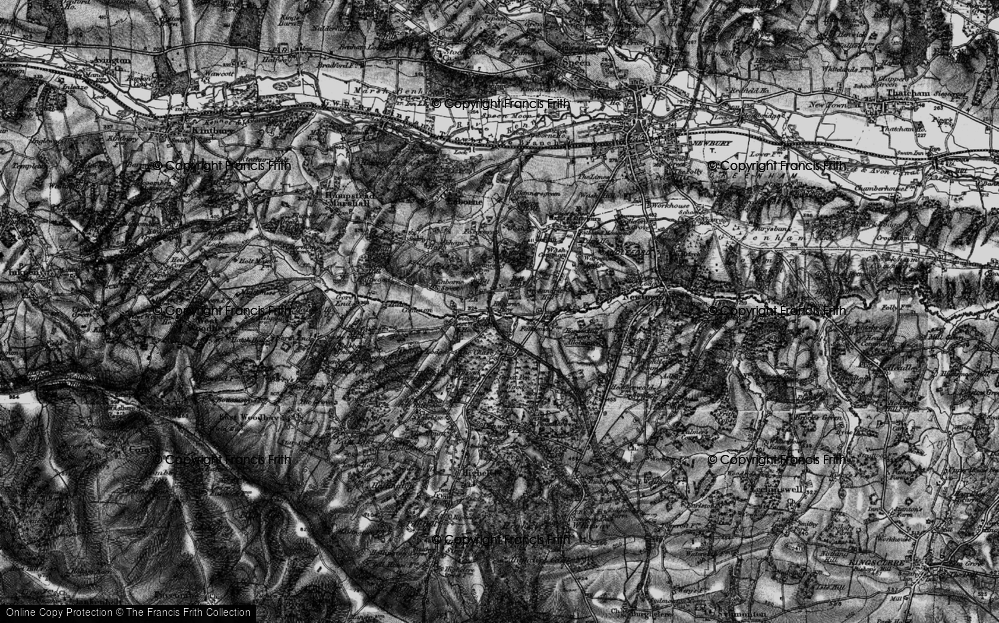 Old Map of Enborne Row, 1895 in 1895