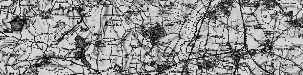 Old map of Enderby in 1899