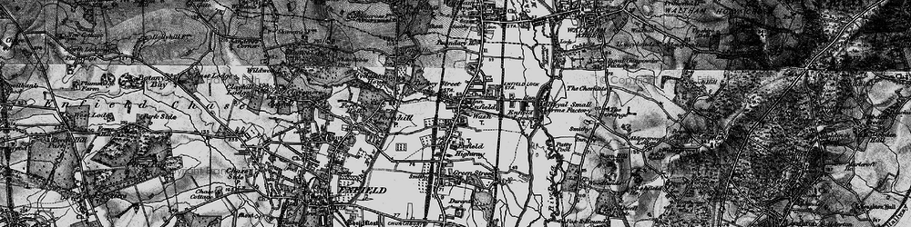 Old map of Enfield Wash in 1896