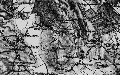 Old map of Brownheath Moss in 1897