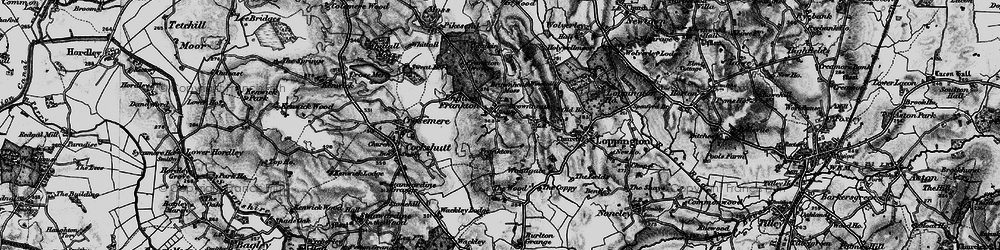 Old map of Brownheath Moss in 1897