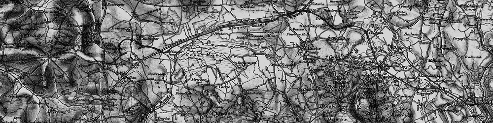 Old map of Enniscaven in 1895