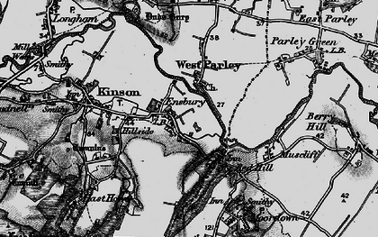 Old map of Ensbury in 1895