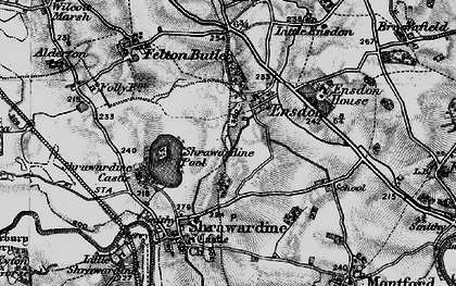 Old map of Ensdon in 1899