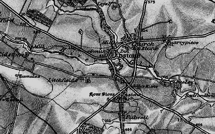 Old map of Enstone in 1896