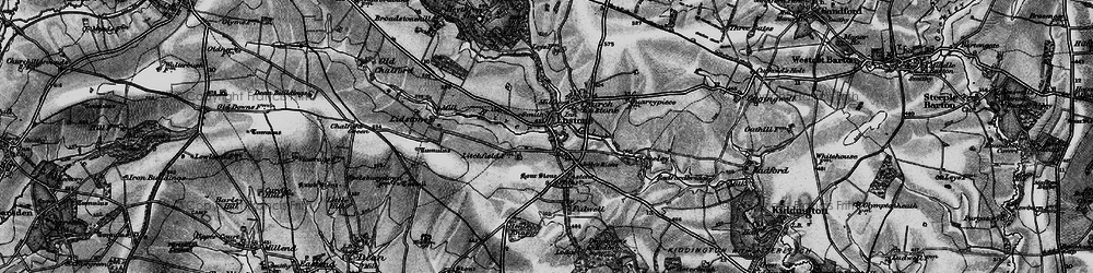 Old map of Enstone in 1896