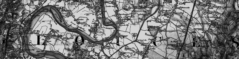 Old map of Epney in 1896