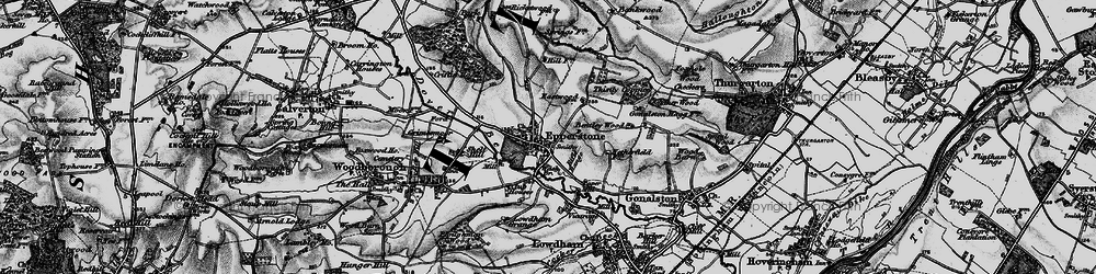 Old map of Epperstone in 1899