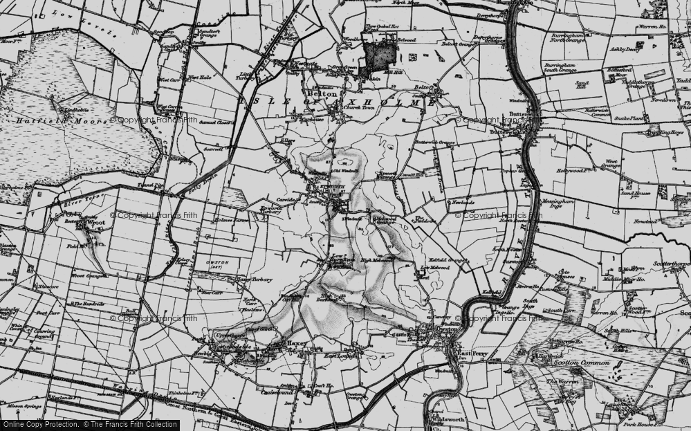 Old Map of Epworth, 1895 in 1895