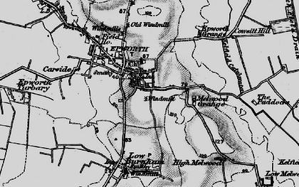 Old map of Epworth in 1895