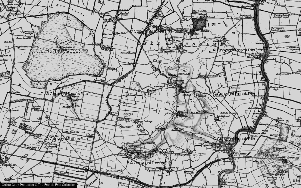 Old Map of Epworth Turbary, 1895 in 1895
