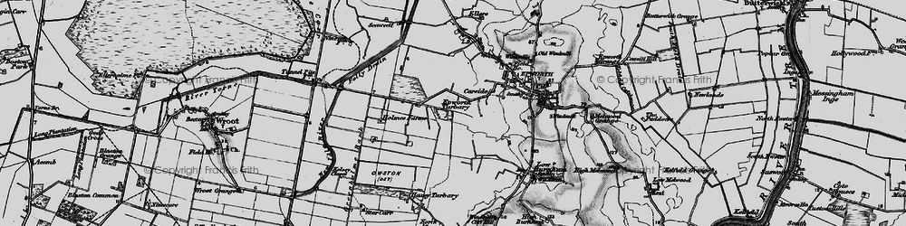 Old map of Epworth Turbary in 1895