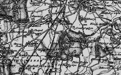 Old map of Erddig Country Park in 1897