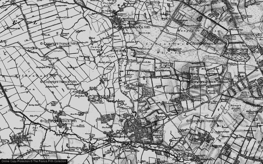 Old Map of Eriswell, 1898 in 1898
