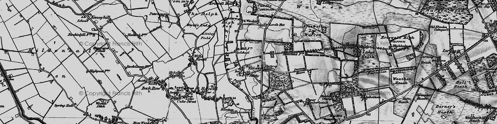 Old map of Eriswell in 1898