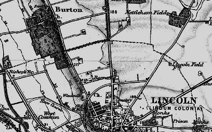 Old map of Ermine in 1899