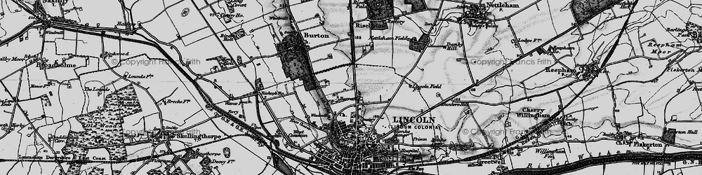 Old map of Ermine in 1899