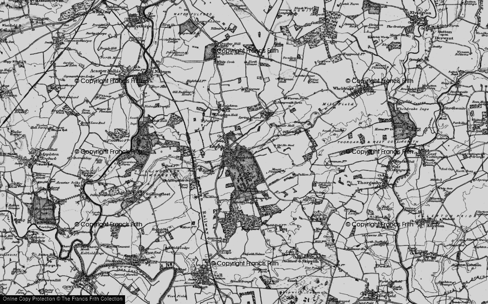 Old Map of Escrick, 1898 in 1898