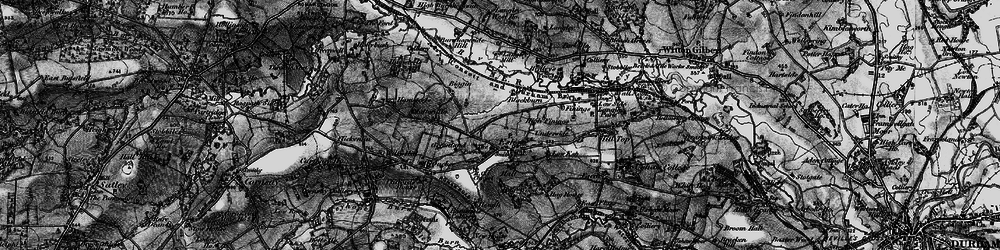 Old map of Blackburn in 1898