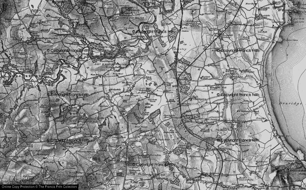 Old Map of Eshott, 1897 in 1897