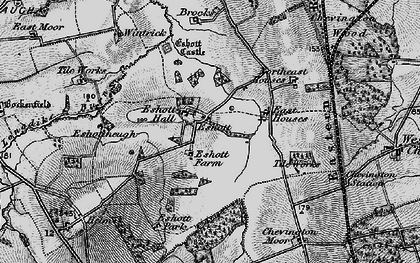 Old map of Eshott in 1897