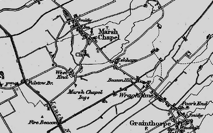 Old map of Eskham in 1899