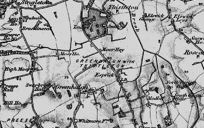 Old map of Esprick in 1896